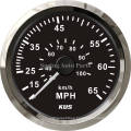 85mm White/Black Plastic Bezel Speedometer 65mph for Boat